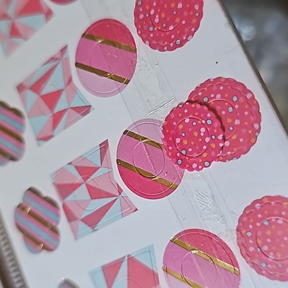 Lot Of Scrapbooking/Planner Accessories - Stickers Epoxy Shapes Button Brads - Picture 15 of 15